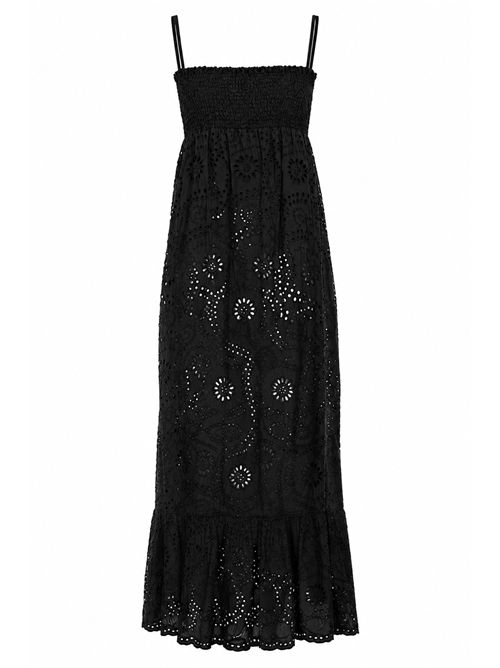 Abito lungo Jemma in cotone sangallo Nero Mc2 Saint Barth | JME00201443L